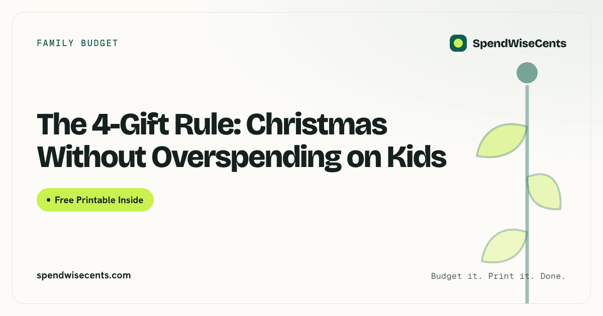 The 4-Gift Rule: Christmas Without Overspending on Kids