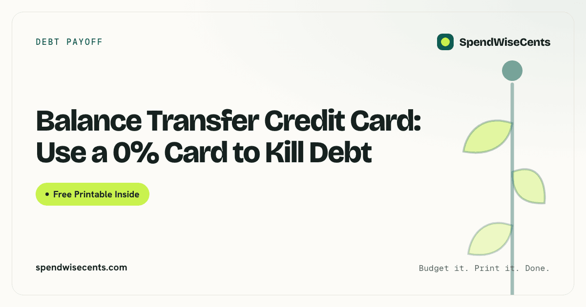 Balance Transfer Credit Card: Use a 0% Card to Kill Debt