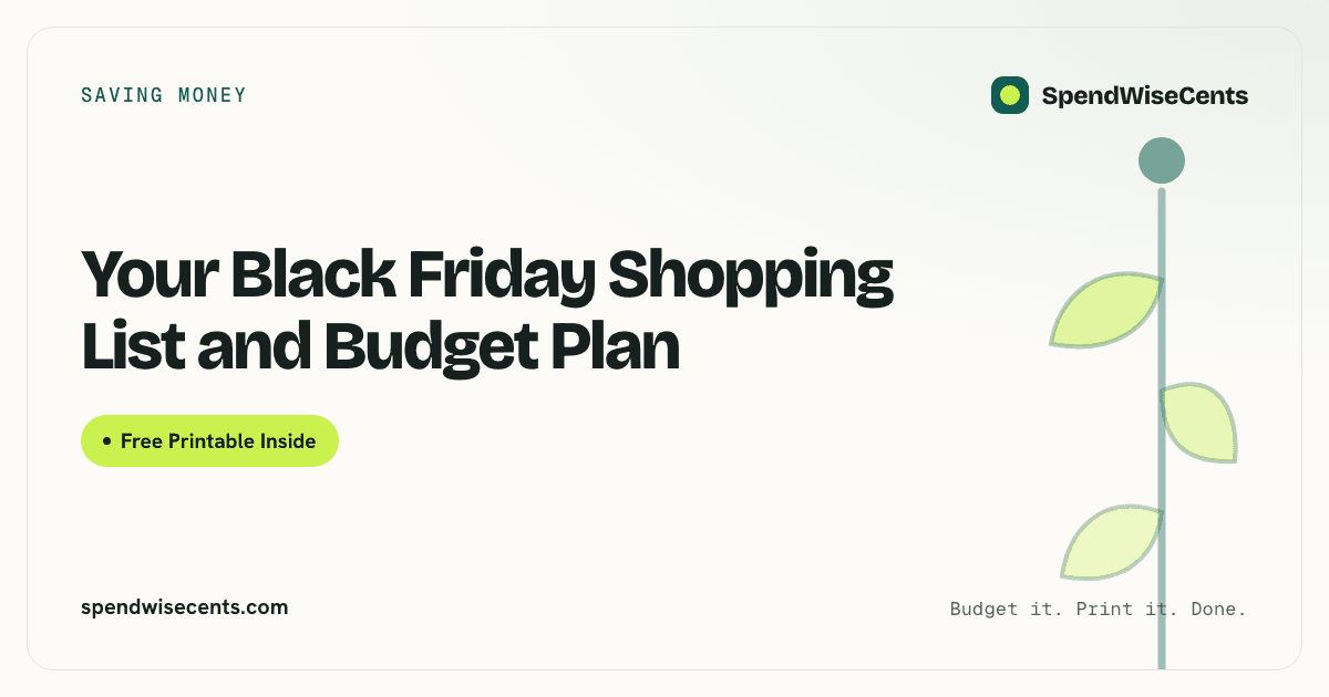 Your Black Friday Shopping List and Budget Plan
