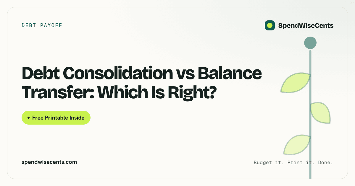 Debt Consolidation vs Balance Transfer: Which Is Right?