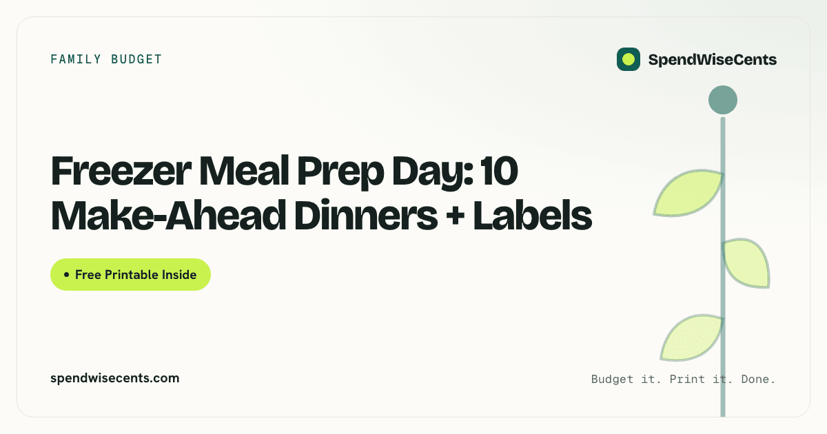 Freezer Meal Prep Day: 10 Make-Ahead Dinners + Labels