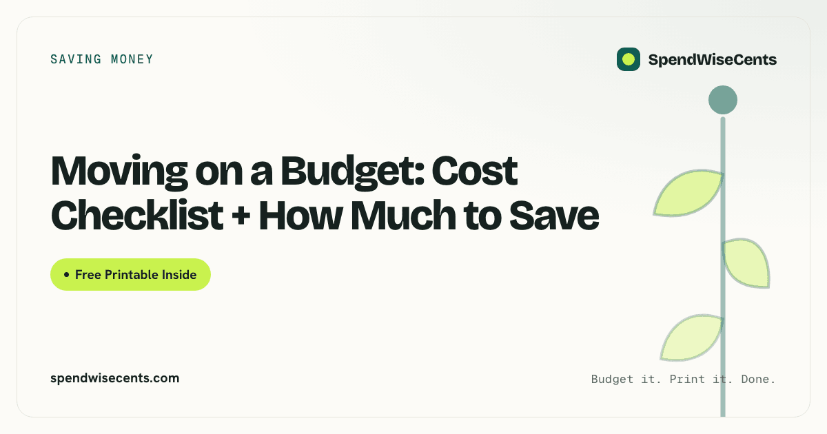 Moving on a Budget: Cost Checklist + How Much to Save