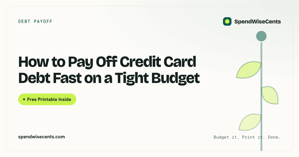 How to Pay Off Credit Card Debt Fast on a Tight Budget