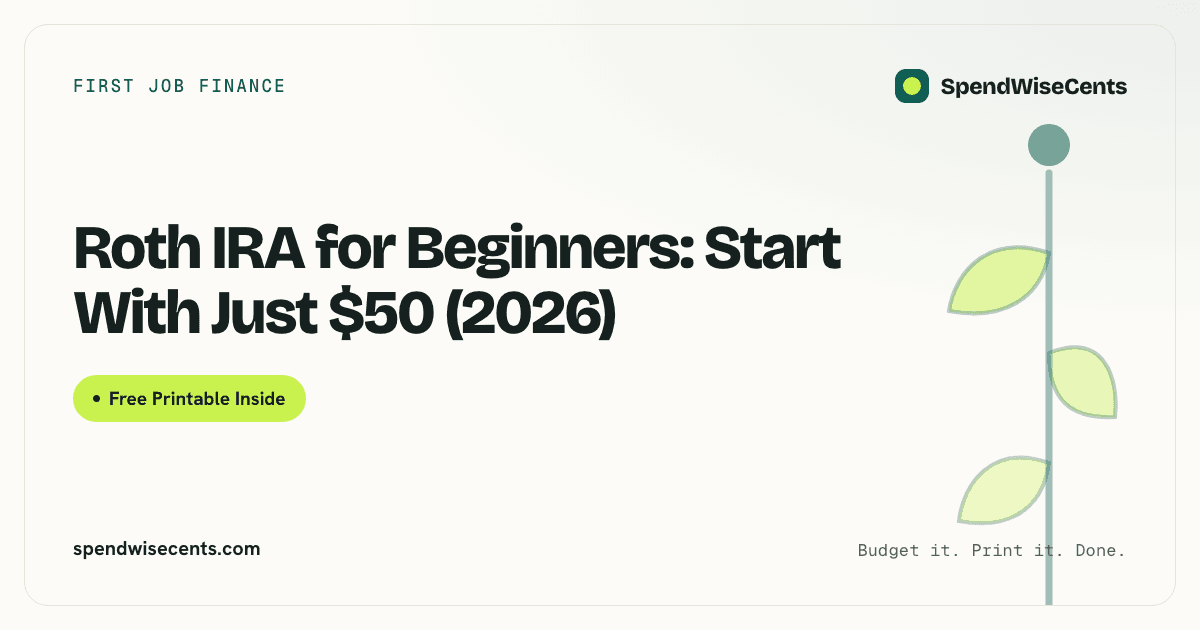 Roth IRA for Beginners: Start With Just $50 (2026)