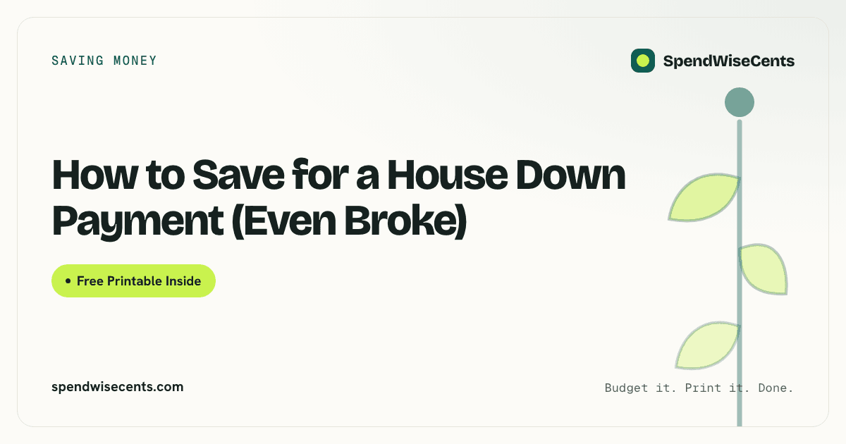 How to Save for a House Down Payment (Even Broke)