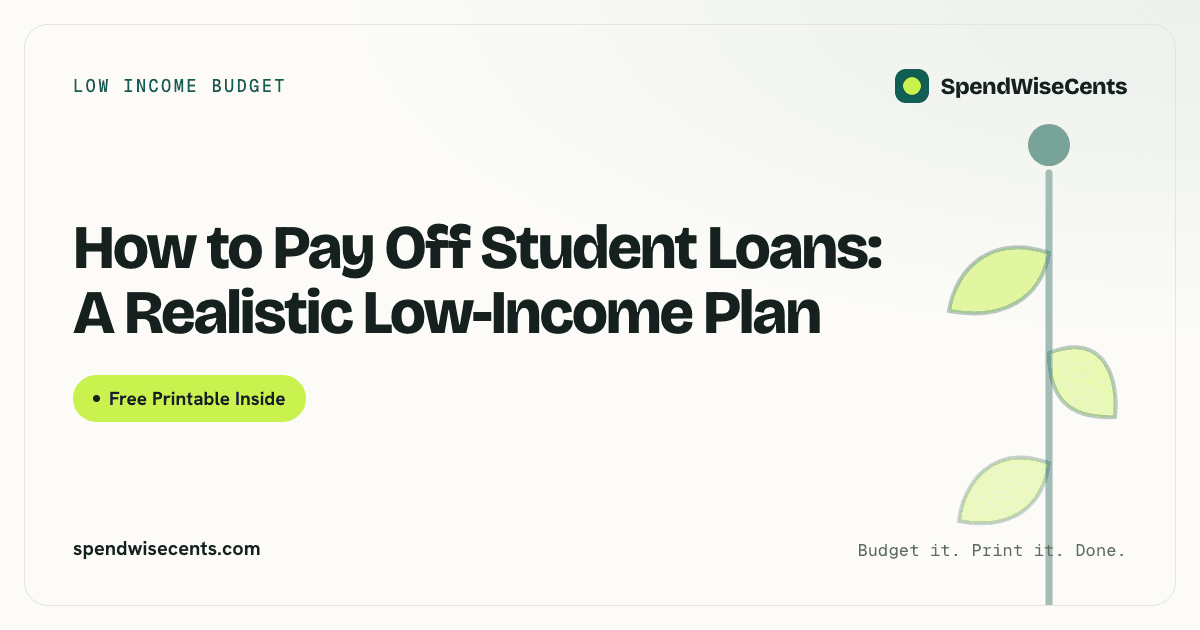 How to Pay Off Student Loans: A Realistic Low-Income Plan